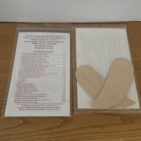 Vtg Craft Pattern Kits Assorted Christmas Snowman Angel Santa Wool Hair Lot of 7 - Picture 3 of 7